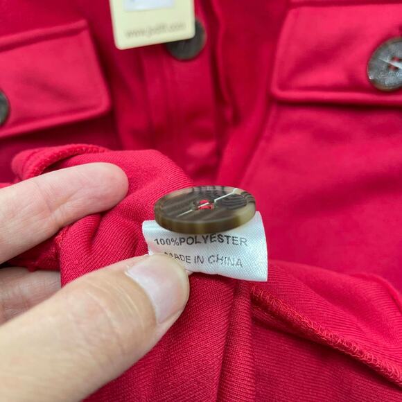 Jodifl The Herbie Red Button‎ Up Fleece Jacket - Picture 4 of 5